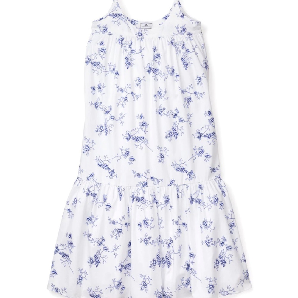 Petite Plume Indigo Floral Chloe Nightgown - Like New Condition
